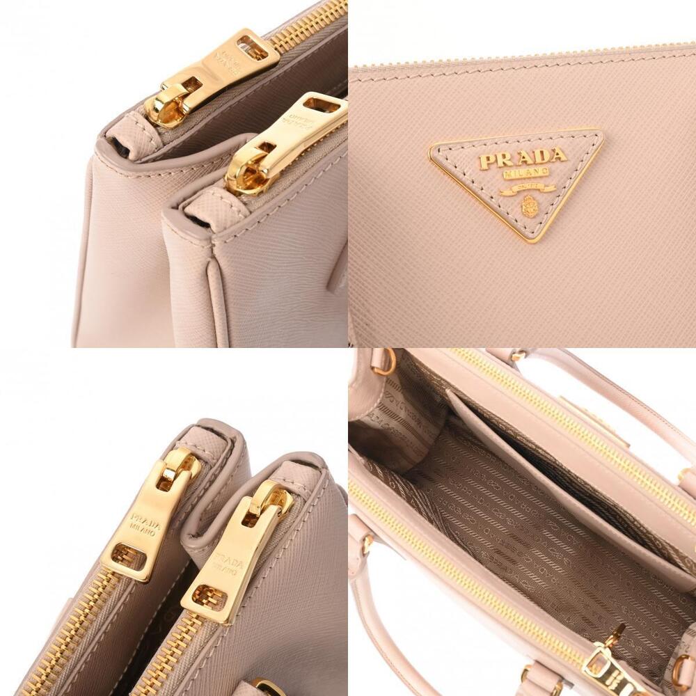 Prada Beige Handbag Saffiano Pink Pink Tan Galleria - Picture 10 of 11